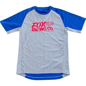 Fox Racing MTB jersey, girls. Blue, gray. YM